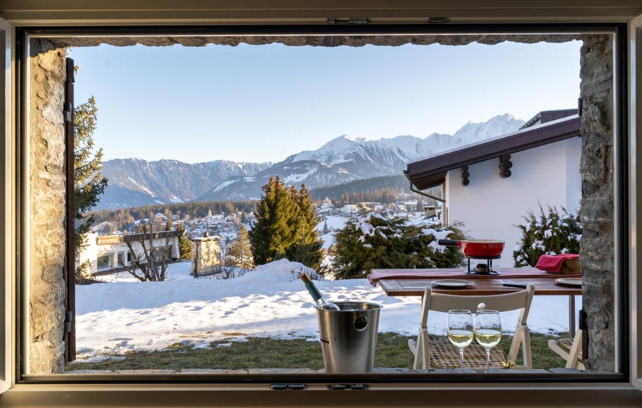 Charmantes Apartment Mit Grossem Garten .Kids4Free. Flims Exterior foto
